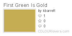 First Green Is Gold