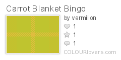 Carrot Blanket Bingo