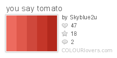 you say tomato