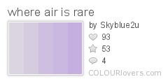 where air is rare