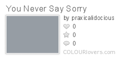 You_Never_Say_Sorry