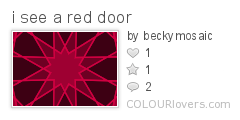 i see a red door