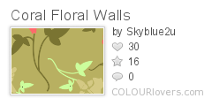 Coral Floral Walls