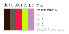 dark plants palette