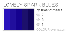 LOVELY SPARK BLUES, VIVID VICCA, 2913BC, ELEKTRO, 15028F, TRUE STORM, 1C106C