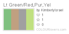 Lt Green/Red,Pur,Yel