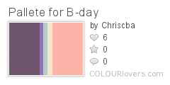 Pallete for B-day