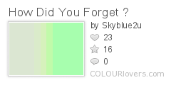 How_Did_You_Forget