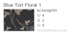 Blue Tort Floral 1