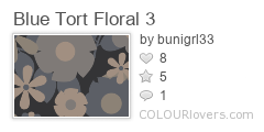 Blue Tort Floral 3
