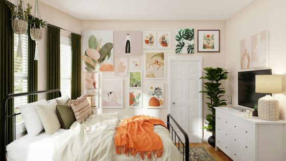 contrast with curtains
