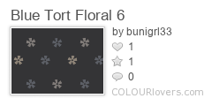 Blue Tort Floral 6